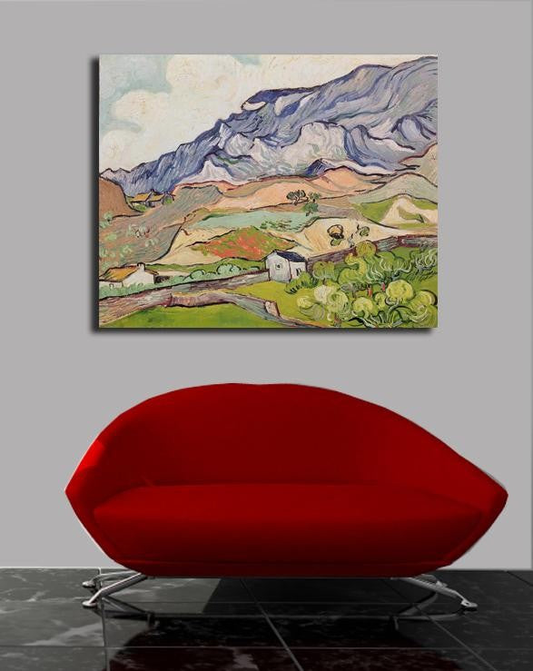van Gogh "The Alpilles" (1890) Canvas Installed