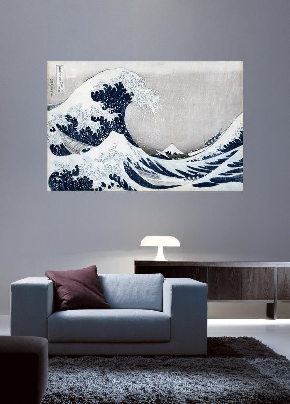 Hokusai "The Great Wave of Kanagawa" (19th) Glossy Poster