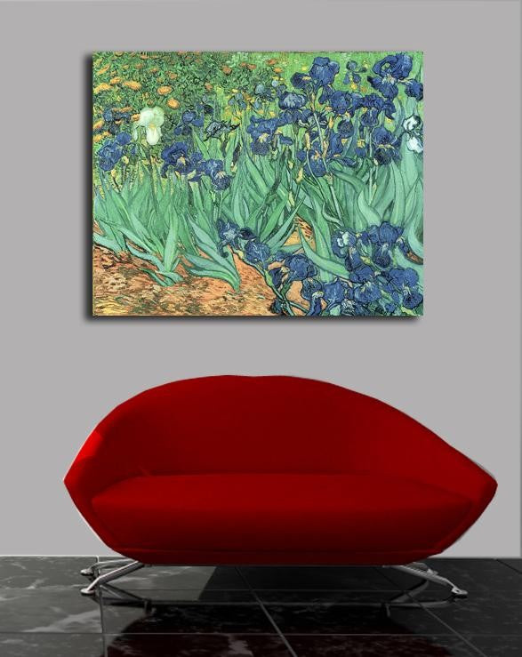 van Gogh "Irises" (1889) Canvas Installed