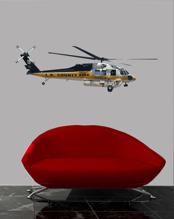 Chibi LACoFD Copter 16 Wall Decal Cutout