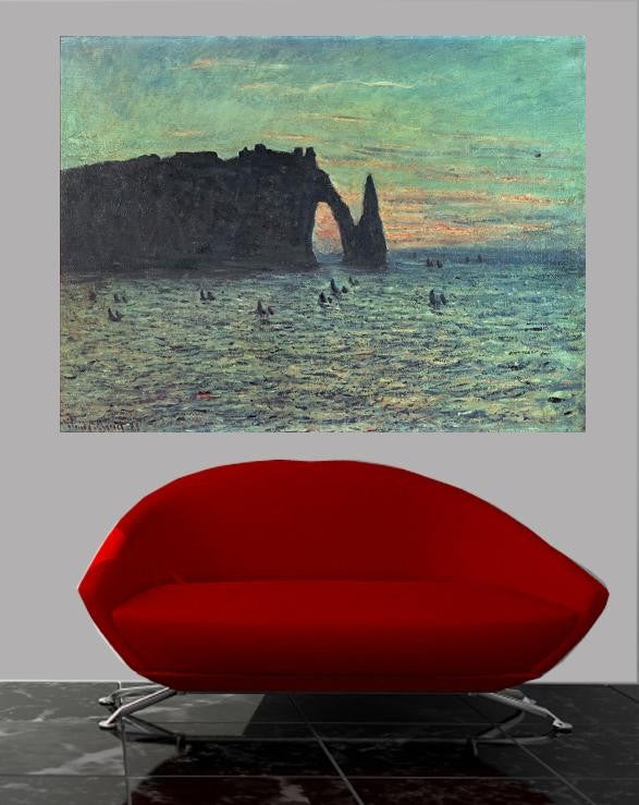 Monet "The Hollow Needle at Etretat" (1883) Wall Decal
