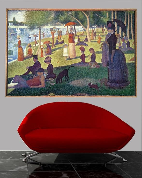 Seurat "Sunday Afternoon on the Island of La Grande Jatte" (1884) Glossy Poster