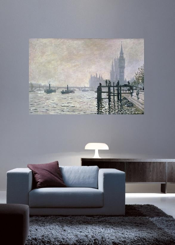 Monet "The Thames Below Westminster" (1871) Wall Decal