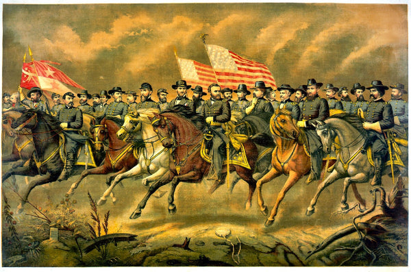 Buell "Grant & His Generals" (1865) Glossy Poster