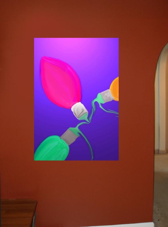 Pick "Christmas Lights" Wall Decal