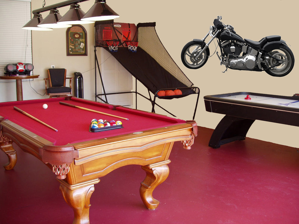 Motorcycle II Wall Decal Cutout Installed