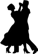 Couple Dancing Silhouette Wall Decal Cutout