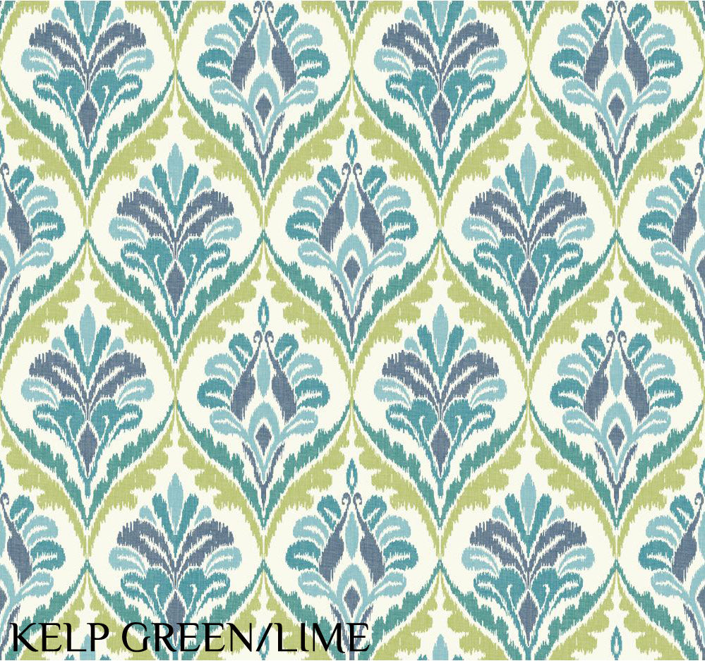 Carey Lind Designs "Basilica" Kelp Green/Lime Wallpaper