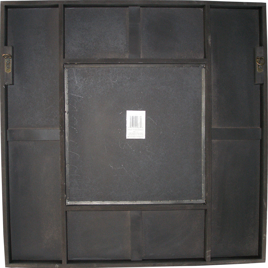 Square Ornate Inlay Wall Mirror 28.5"x28.5" Back