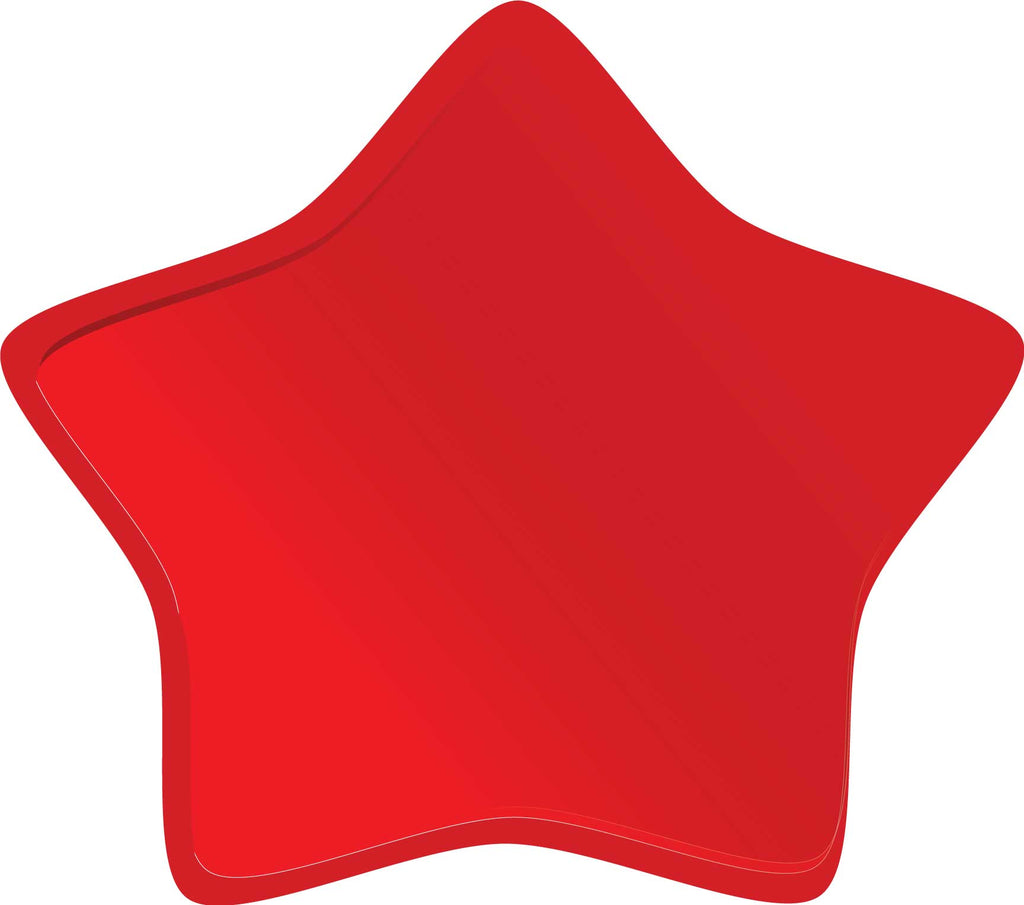 Large Red Soft Star Wall Decal Cutout