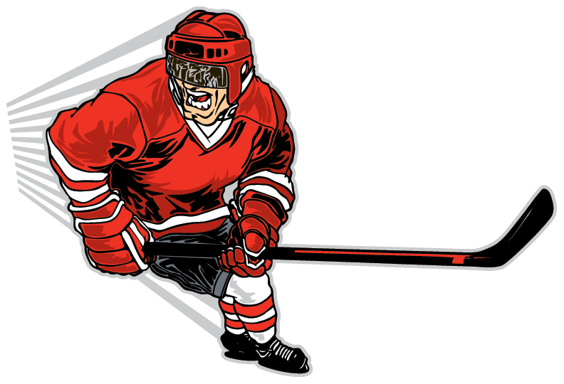 Hockey Player Wall Decal Cutout