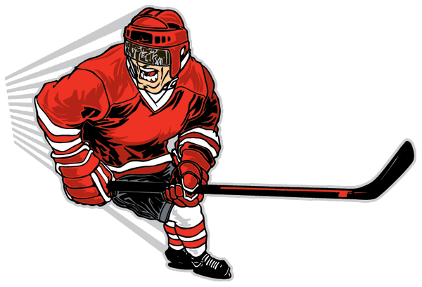 Hockey Player Wall Decal Cutout