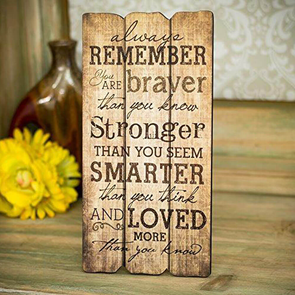Always Remember Large Wood Plaque Displayed