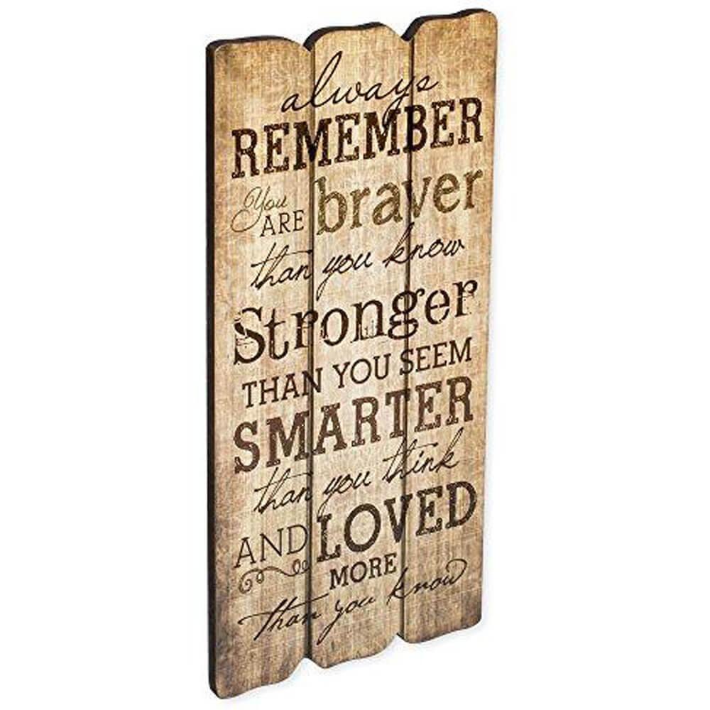 Always Remember Large Wood Plaque