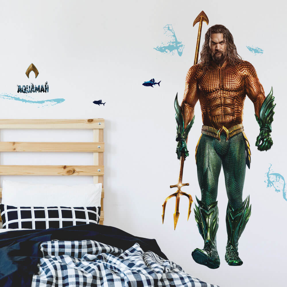 DC Comics Aquaman Giant Wall Installed