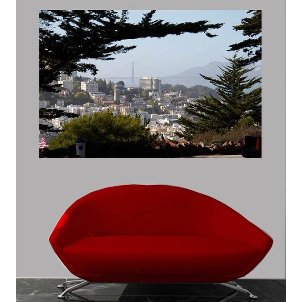 Wallhogs Golden Gate Bridge Glossy Poster Installed