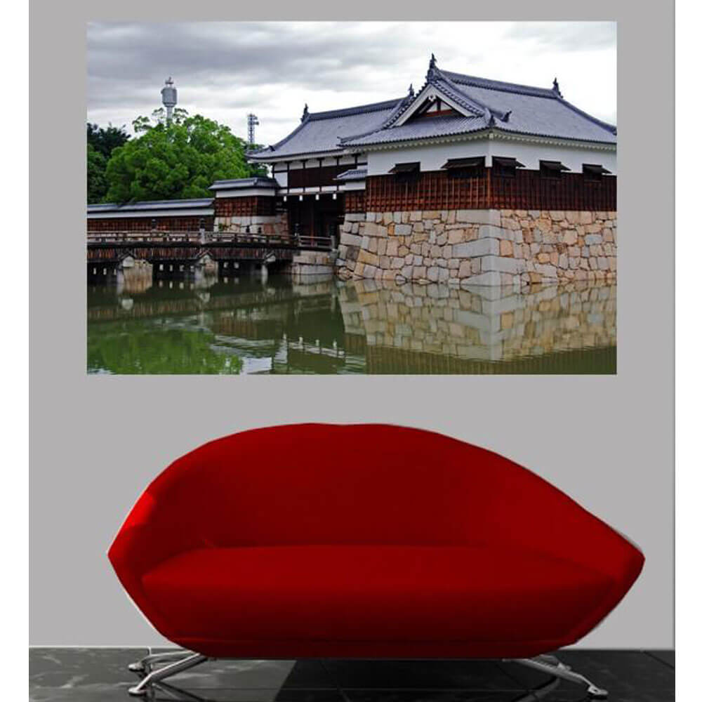 Wallhogs Hiroshima Castle Wall Decal Installed