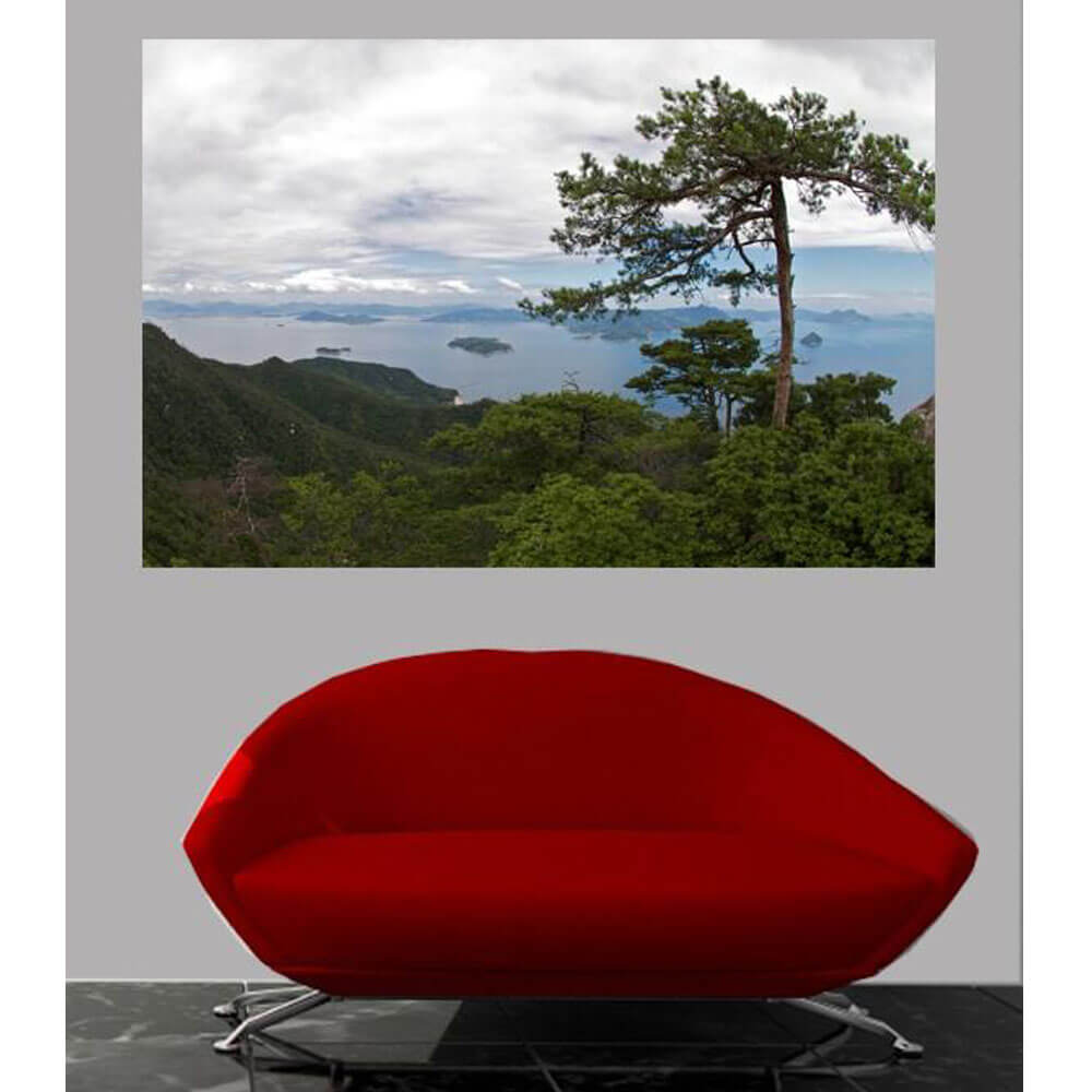 Wallhogs Island Hideaway Glossy Poster Installed