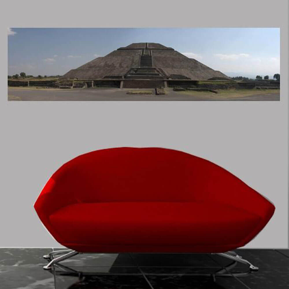 Arena The Sun Pyramid Panoramic Glossy Poster Installed