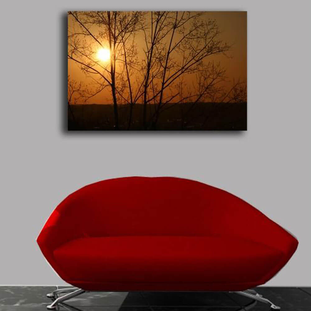 Arena Sunset Canvas Print Installed