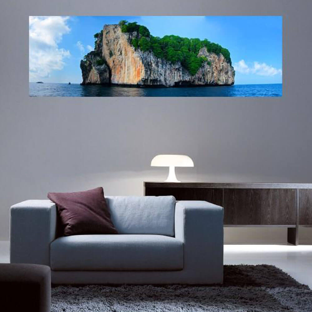 Arena The Island Panoramic Wall Decal Installed