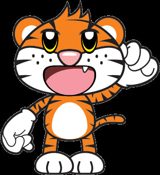 Cartoon Tiger Wall Decal Cutout