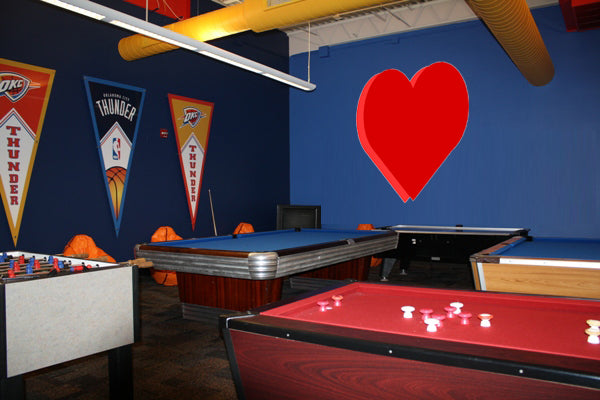 Hearts Wall Decal Cutout Installed