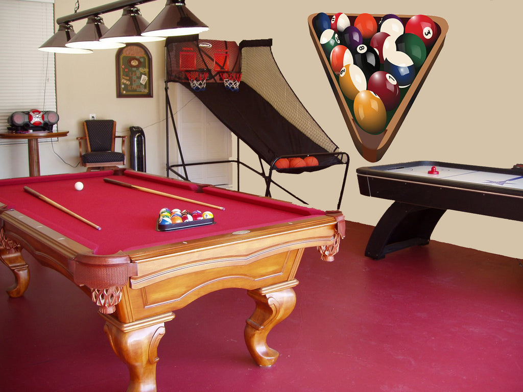 Pool Balls Wall Decal Cutout Installed