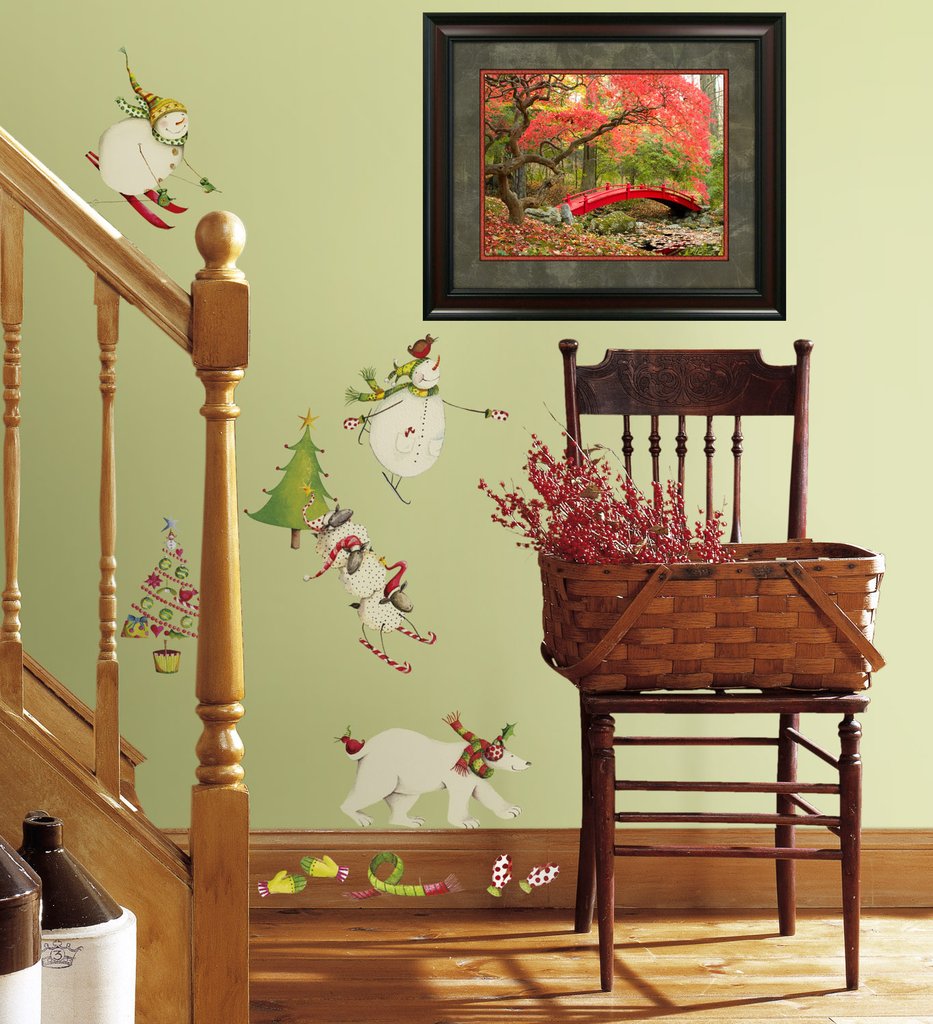 Red Bridge Framed Art 19.25"x23.25" Installed