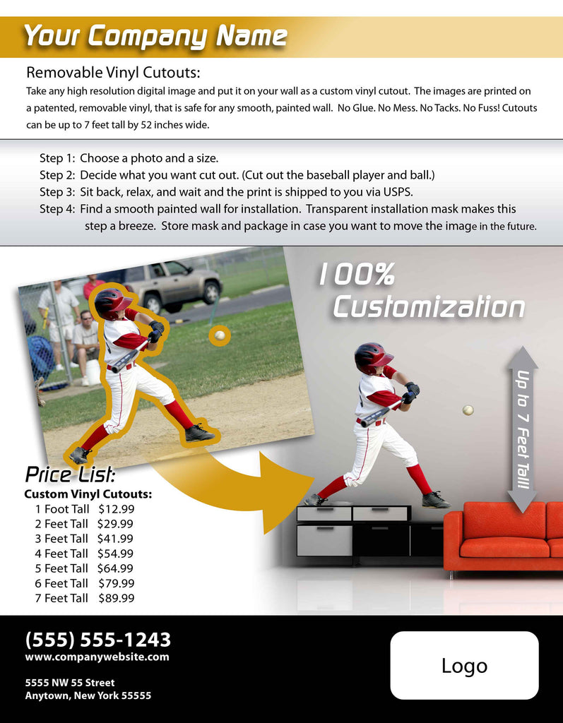 Reusable 7 Mil Vinyl Wall Decor Fabric/6 Mil Photo-Tex Fabric Wall Decal Sell Sheets