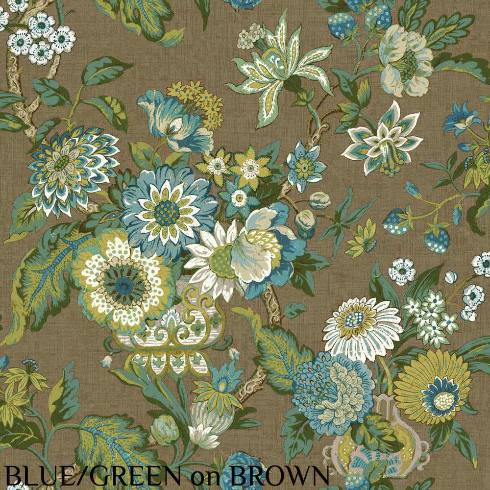 Waverly "Graceful Garden" Blue/Green Wallpaper