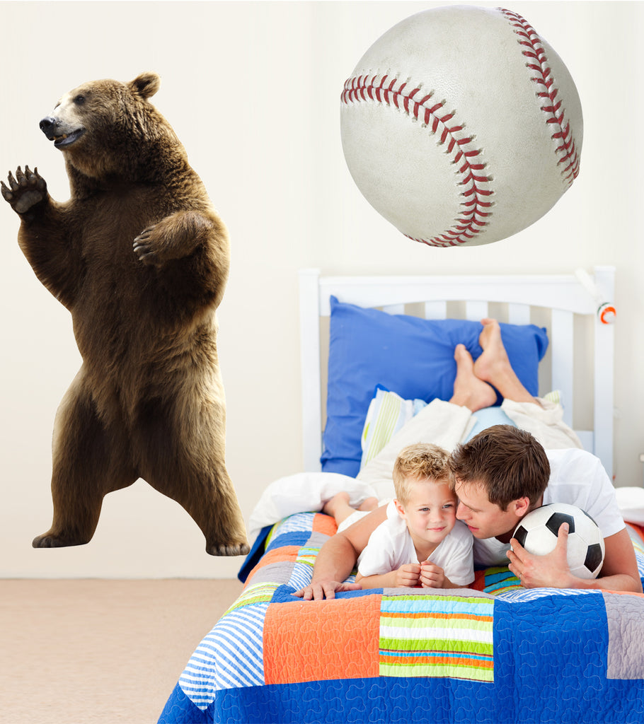 Grizzly Wall Decal Cutout Installed