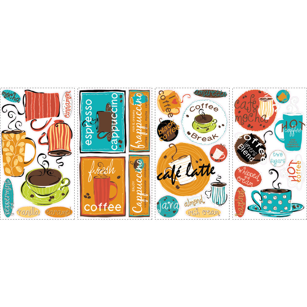 Wallhogs Cafe Wall Decals Printed Sheet