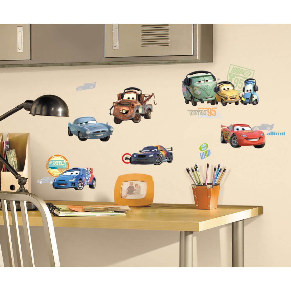 Disney Cars 2 Wall Decals Installed