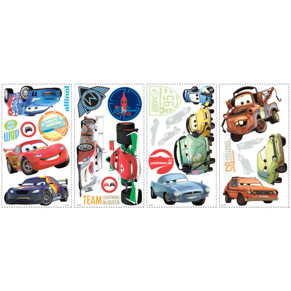 Disney Cars 2 Wall Decals Printed Sheet