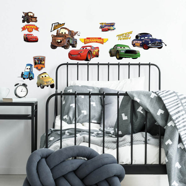 Disney Cars Piston Cup Champs Wall Decals Installed