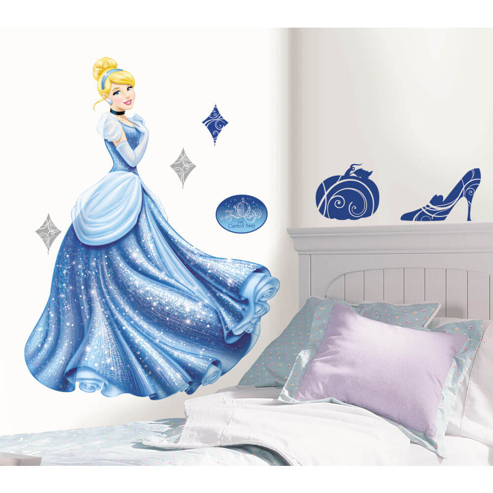 Disney Princess Cinderella Glamour Wall Decal Installed