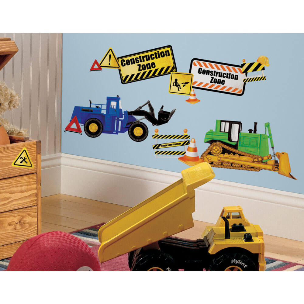 Wallhogs Construction Heavy Equipment Wall Decals Installed