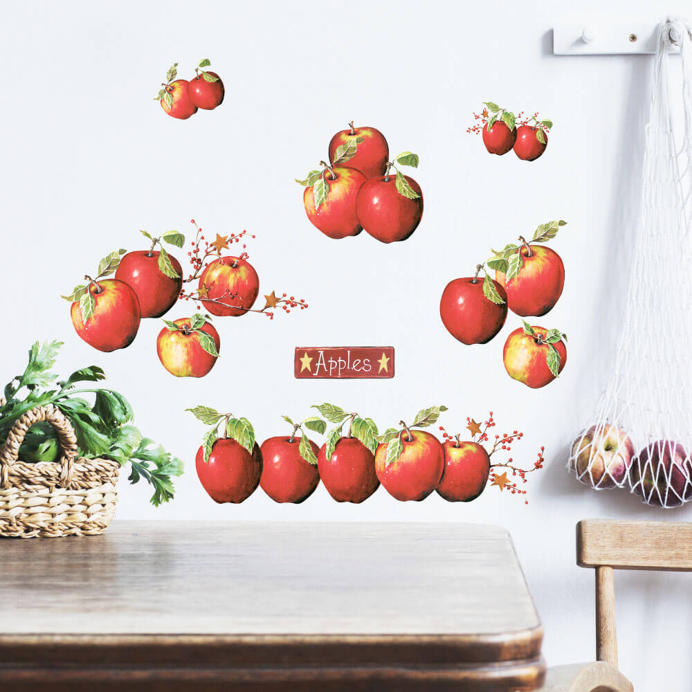 Wallhogs Country Apples Wall Decals Installed