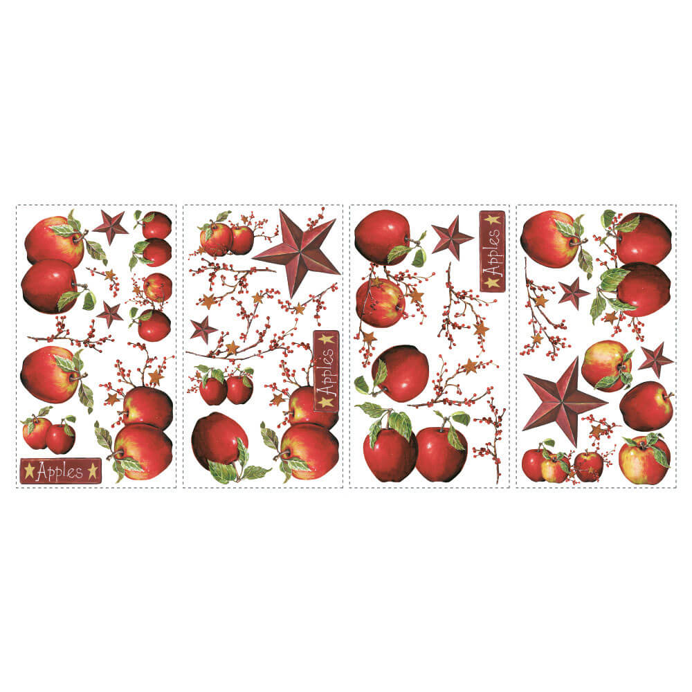 Wallhogs Country Apples Wall Decals Printed Sheet