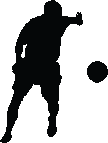 Soccer II Silhouette Wall Decal Cutout