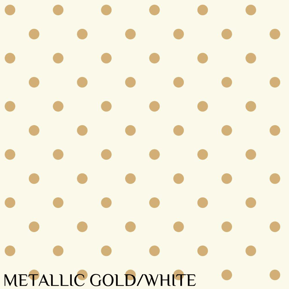 Waverly "Circle Sidewall" Metallic Gold/White Wallpaper