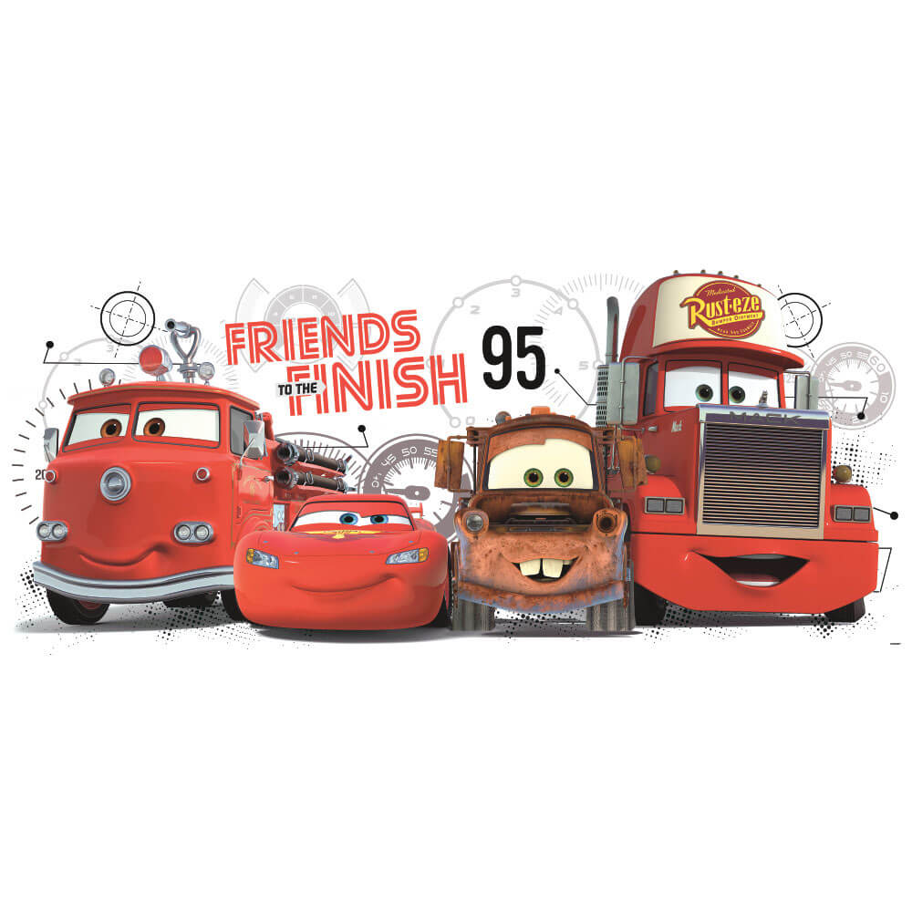 Disney Cars 3 Friends to the Finish Giant Wall Decal Printed Sheet