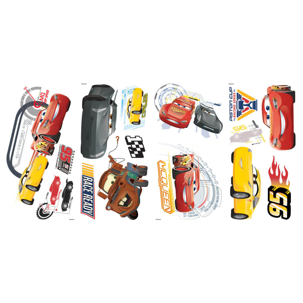 Disney Cars 3 Wall Decals Printed Sheet