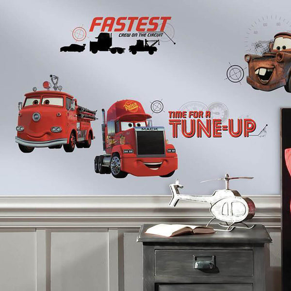 Disney Cars 3 Friends to the Finish Wall Decals Installed