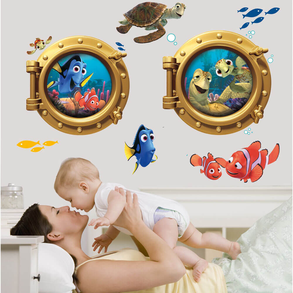 Finding Nemo Giant Wall Decals Installed