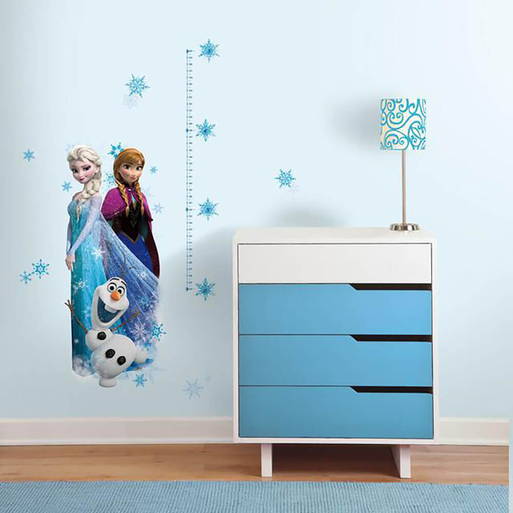 Disney's Frozen Growth Chart Wall Decals Installed
