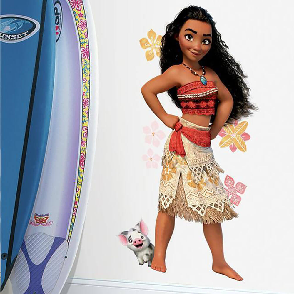 Disney Princess Moana Giant Wall Decal Installed