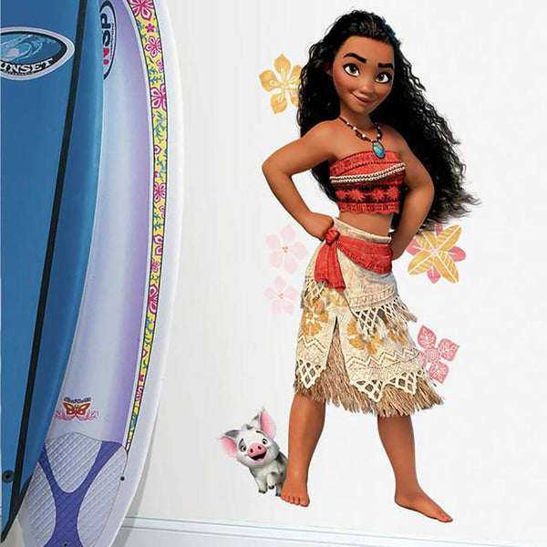 Disney Princess Moana Giant Wall Decal Installed