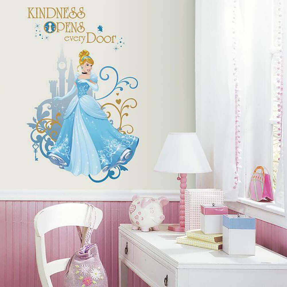 Disney Princess Cinderella Kindness Wall Decal Installed
